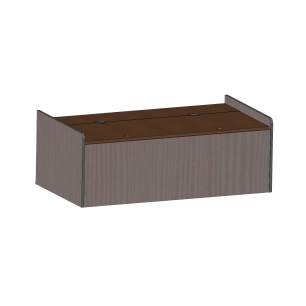 banquette coffre 120cm sans dossier en bois brut - conversion van