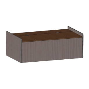 banquette coffre 120cm sans dossier en bois stratifié cérusé 2 faces - conversion van