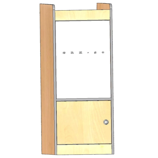 colonne frigo 1 porte rangemt sup réfrigérateur à compression crx50/crp40 bois stratifié uni 2 faces - conversion van