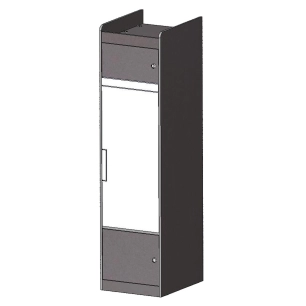 colonne frigo 2 portes rangt sup réfrigérateur à compression t1090/2090 bois stratifié cérusé 2 faces - conversion van
