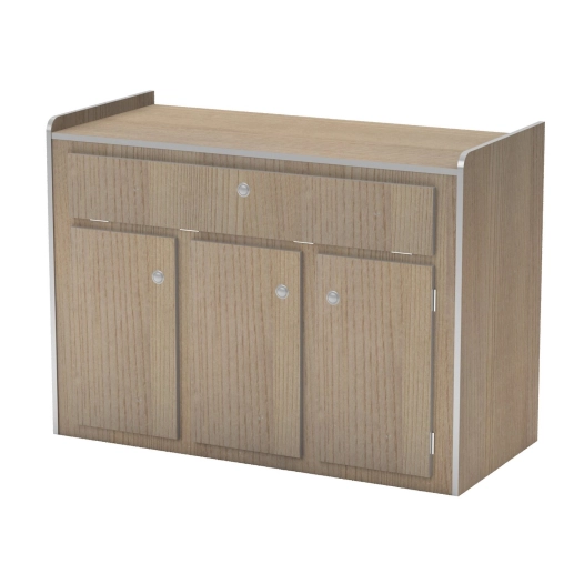 meuble cuisine 110cm 4 portes en bois bois stratifié cérusé 2 faces - conversion van