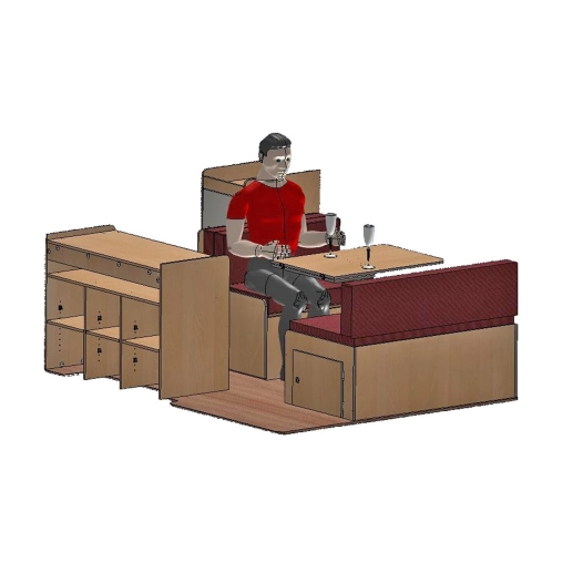 kit ghan van l1 (mini 2.50m aménageable) en bois brut - conversion van