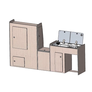 kit sydney partie gauche en bois stratifié uni - conversion van