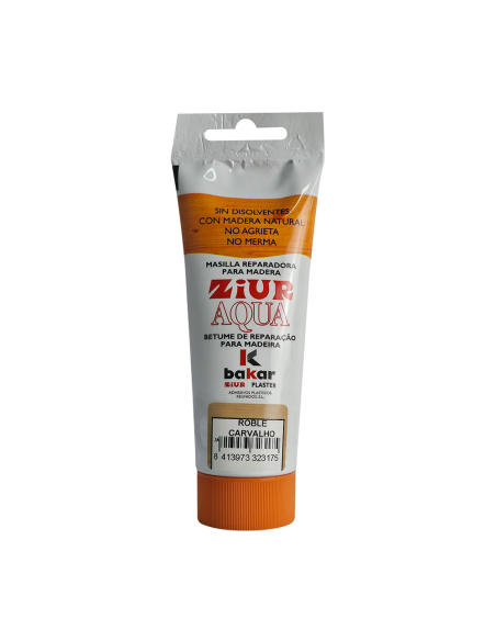 Mastic Bois Ziur Aqua Chêne Réparation bois, séchage rapide, couleur chêne - BAKAR