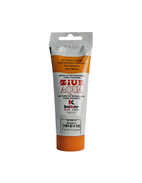 Mastic Bois Ziur Aqua Blanc Réparation bois, séchage rapide, intérieur/extérieur - BAKAR