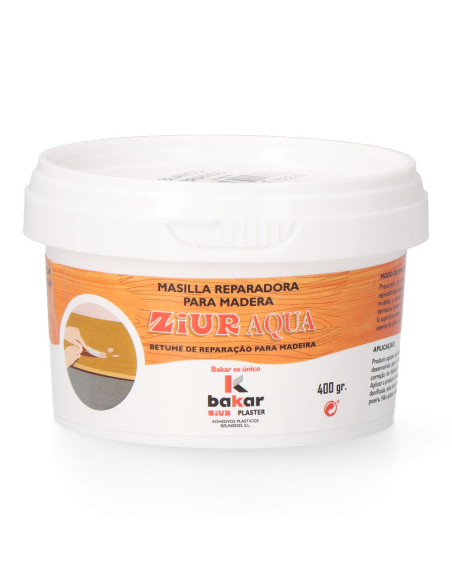 Mastic Bois Ziur Aqua Blanc Réparation bois à base d'eau, séchage rapide - BAKAR