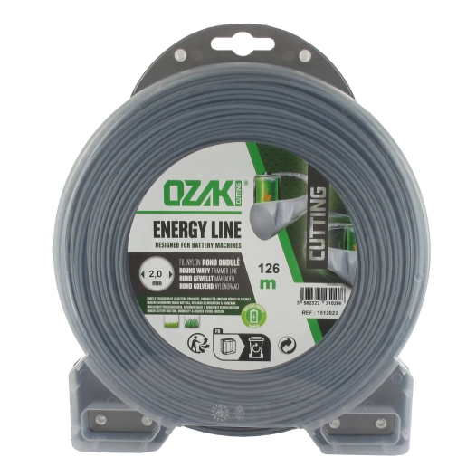 coque fil nylon ondulé rond ozaki energy line. breveté, pour optimisation autonomie des équipements à batterie - longueur: 126 m