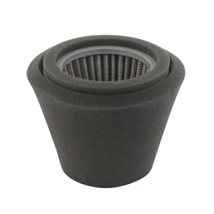 filtre à air conique avec pré-filtre adaptable pour iseki et kawasaki et robin modèle ec17 - h: 80mm, ø: sup: 52mm, ø: inf.: 86m