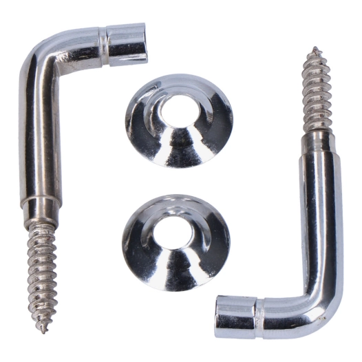 10 2 crochets en laiton nickelé 25 mm. ramassage de rideau