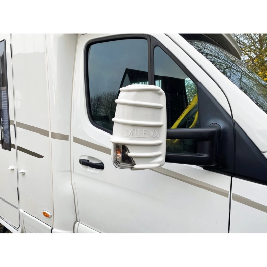 coques bumper de protection pour rétroviseur sprinter à partir de 2007 - blanc - milenco