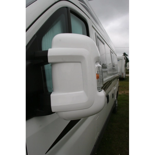coques bumper de protection pour rétroviseur ducato, boxer et jumper rétro court à partir de 2007 - blanc - milenco