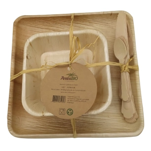 set de pique-nique réutilisable pour 4 personnes - arecabio