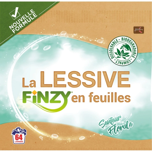 lessive en feuilles 64 lavages - finzy