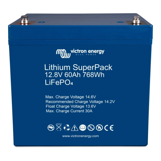 batterie litihum super pack 12,8v / 60ah m6 - victron
