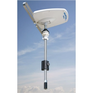 teleplus antenne tv directionnelle double polarité avec vhf, uhf v/o & amplificateur at412 5g mât 165cm - teleco