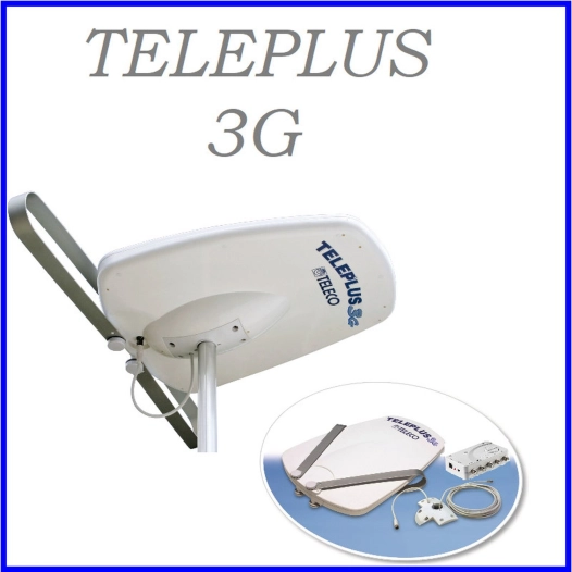 antenne tv directionnelle teleplus 3g avec amplificateur at412 5g et fixation zamak, câble coaxial 5m - teleco
