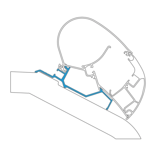 adaptateur standard perfect roof 2000/2500 - dometic