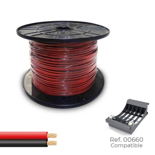 câble parallèle 2 x 1,5 mm² rouge/noir 300 m.