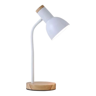 lampe de bureau, e27 max 40 w, ø 12 x 17 x 45 cm blanche.