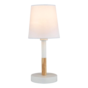 lampe de table, e14 max 40 w, ø 13 x 32 cm, blanche