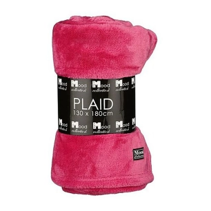 couverture polaire douce fuchsia 1,80 x 1,30 m