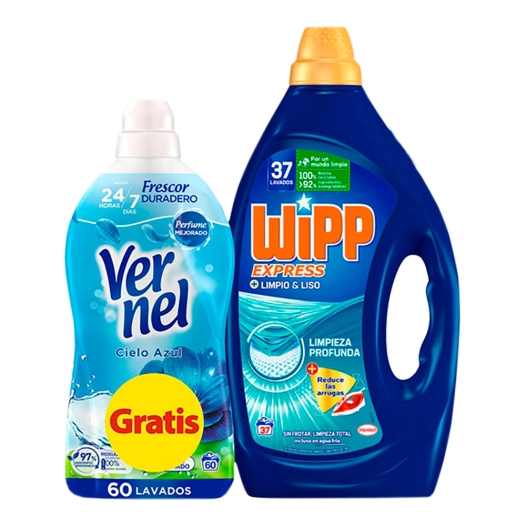 wipp pack détergent smooth clean gel 35 + vernel 60 lavages