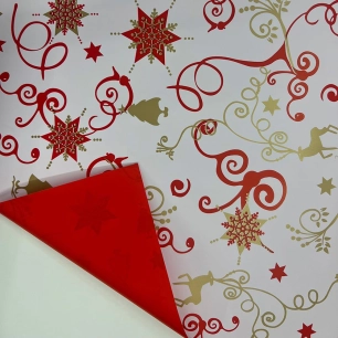 rouleau de papier duo de noël, blanc, 70 cm x 40 m
