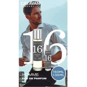 coffret eau de parfum caravan n° 16, 150 + 30 ml monsieur