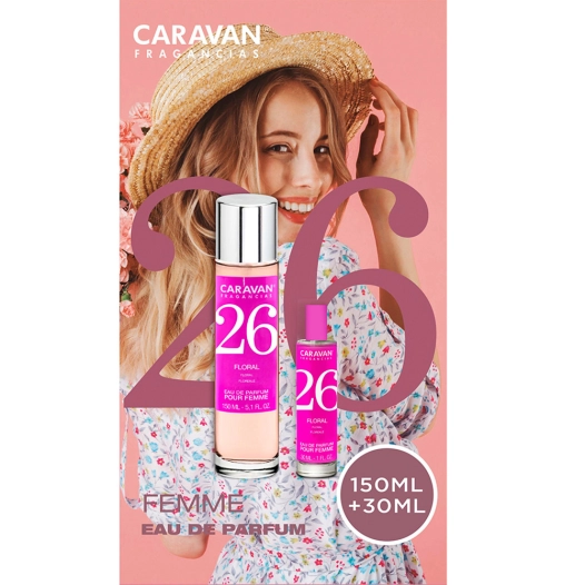 coffret eau de parfum caravan n° 26, 150 + 30 ml madame