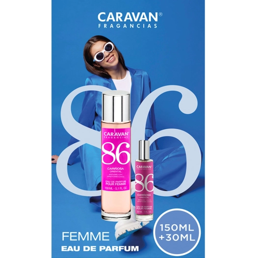 coffret eau de parfum caravan n° 86, 150 + 30 ml madame