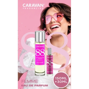 coffret eau de parfum caravan n° 88, 150 + 30 ml madame