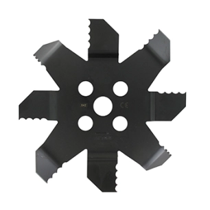 lame 8 dents auto-affûtante pour débroussailleuses - coupe de 250mm, alésage 25,4mm, épaisseur 3mm.