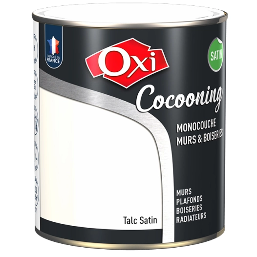 Peinture OXI murs et boiseries COCOONING satin talc 2,5L - OXI