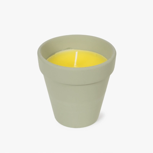 Bougies citronnelles pot Terracotta GM X1 Jaune/Orange/vert/Rose Ø10x10cm - LUANCE