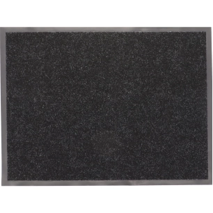 Tapis polyester/pvc LUANCE noir chine blanc 60x80cm - LUANCE