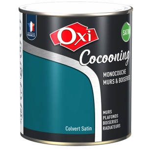Peinture OXI murs et boiseries COCOONING satin colvert 0,5L - OXI