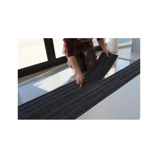 Tapis d'entrée ROMUS Quickmat Tile anthracite kit de 6 dalles de 23x75cm - ROMUS