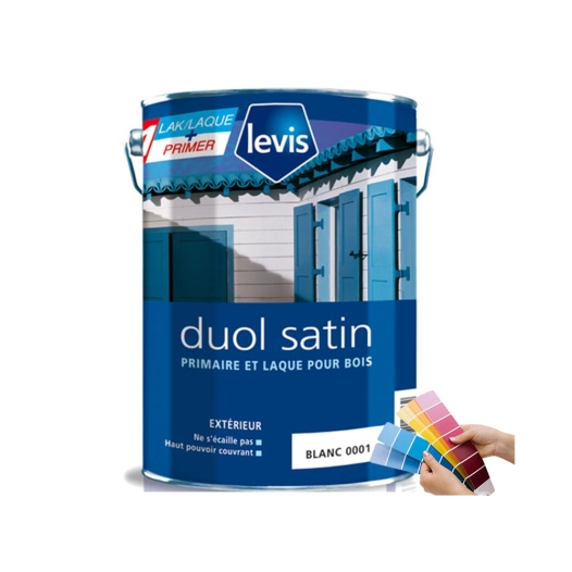 Peinture LEVIS Duol satin blanc 2,5L - LEVIS