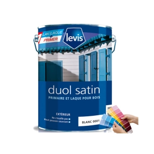 Peinture LEVIS Duol satin blanc 2,5L - LEVIS
