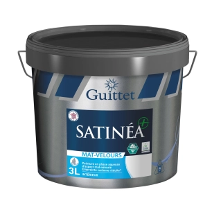 Peinture GUITTET Satinéa+ BC mat velours blanc 3L - GUITTET