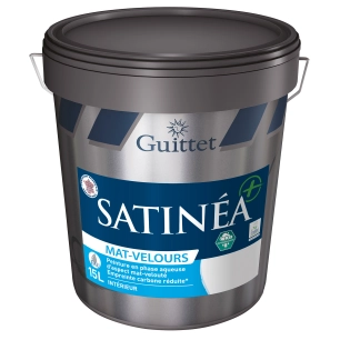 Peinture GUITTET Satinéa+ BC mat velours blanc 15L - GUITTET