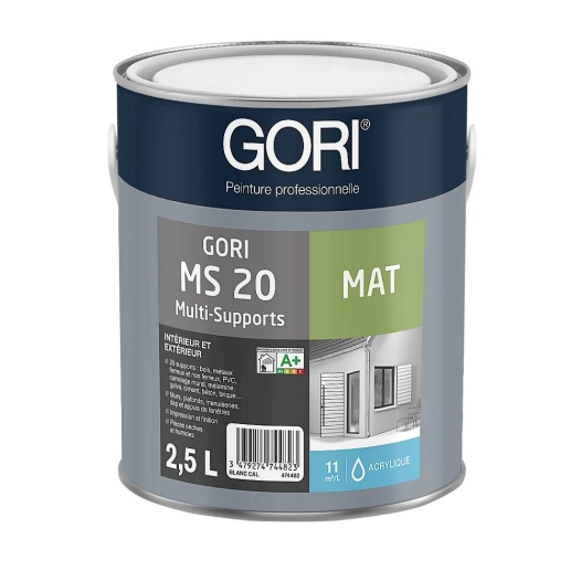 Peinture GORI MS 20 Calibré Teinté Pastel 2,5L - GORI