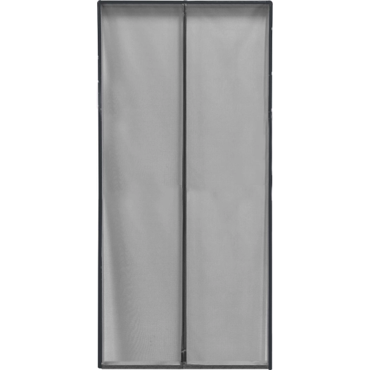 Rideau de porte moustiquaire aimanté LUANCE avec encadrement 100X220cm gris - LUANCE