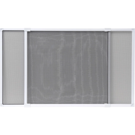 Moustiquaire LUANCE cadre extensible blanc/toile grise 100x70cm - LUANCE