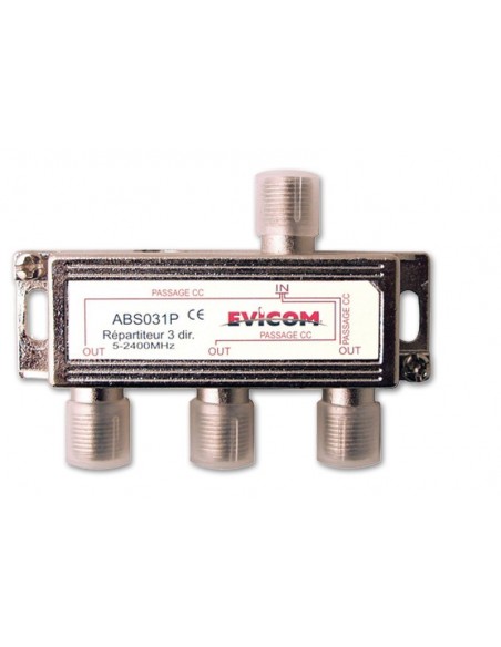 Répartiteur TNT 3 Voies Distribution TV stable et polyvalente - EVICOM