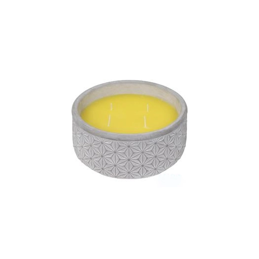 Bougie à la citronnelle AZTECA MEGA GM pot ciment Ø21x9,5cm - LUANCE