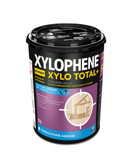 Traitement insecticide, fongicide et anti-termites intérieur et extérieur XYLO.Total 5L + 20% gratuit - XYLOPHENE