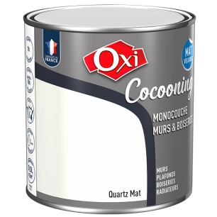 Peinture OXI murs et boiseries COCOONING mat velours quartz 0,5L - OXI