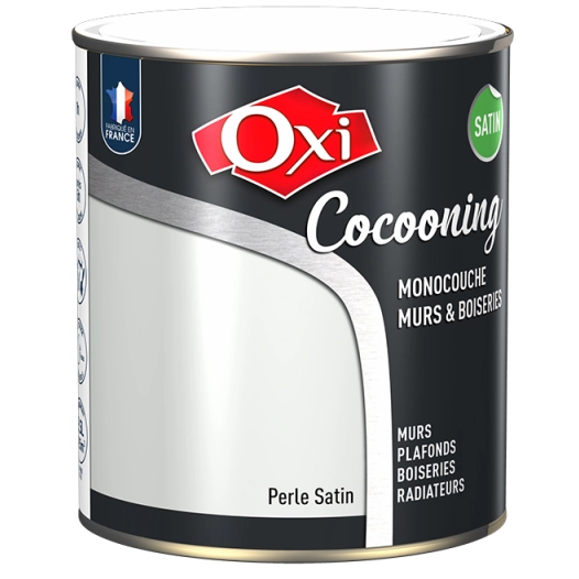 Peinture OXI murs et boiseries COCOONING satin perle 2,5L - OXI