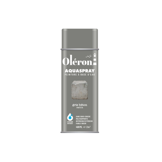 Aérosol TECHNIMA Aquaspray Oléron gris béton satiné 400ml - TECHNIMA